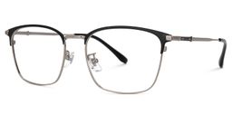 Stanage Browline Silver Glasses1