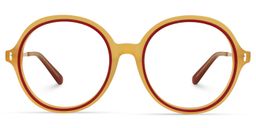 Tionna Round Earthy-Yellow Glasses0