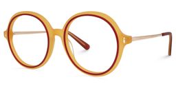 Tionna Round Earthy-Yellow Glasses1