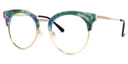 Trellis Browline Green-Floral Glasses1
