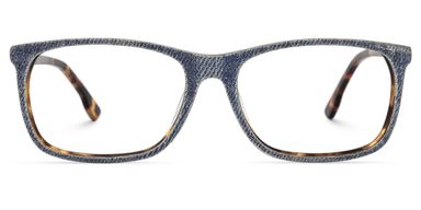 Seabrooks Square Blue Glasses