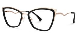 LaRoshia Cateye Black Glasses1
