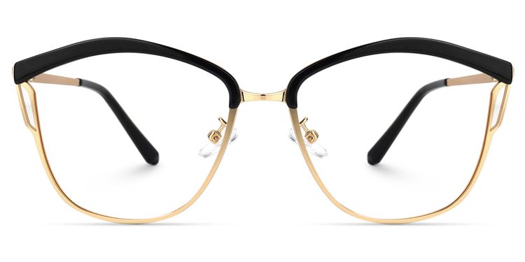 Saxton Geometric Black Glasses