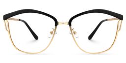 Saxton Geometric Black Glasses0