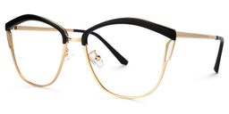 Saxton Geometric Black Glasses1
