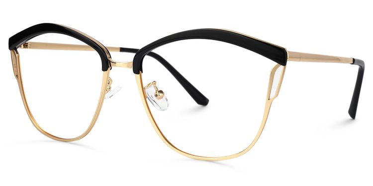 Saxton Geometric Black Glasses