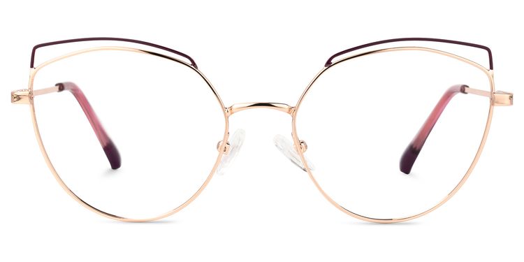 Shaina Geometric Rose-Gold Glasses