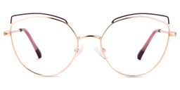 Shaina Geometric Rose-Gold Glasses0