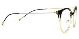 Santana Round Light-Green Glasses3