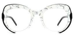 Theresa Geometric White Glasses0