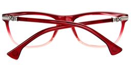 Savannah Rectangle Red Glasses4