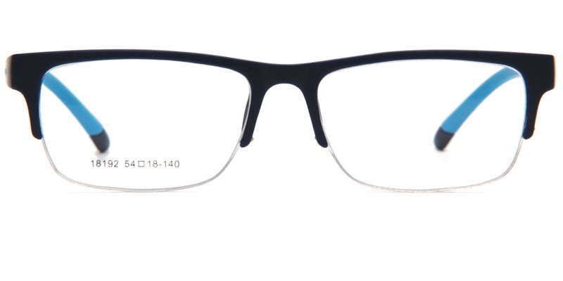 Aletta Half-Rim Blue Glasses