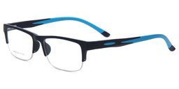Aletta Half-Rim Blue Glasses2