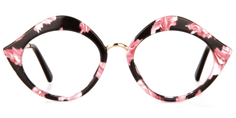 Cassiel Kiss Mouth Pink Floral Glasses