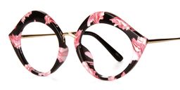 Cassiel Kiss Mouth Pink Floral Glasses2