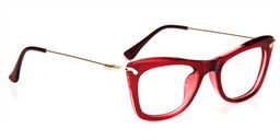 Angelina Cat Eye Red Glasses4