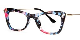 Angelina Cat Eye Blue Floral Glasses2