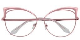 Vantis Cute Pink Hollow Cat Eye Glasses0