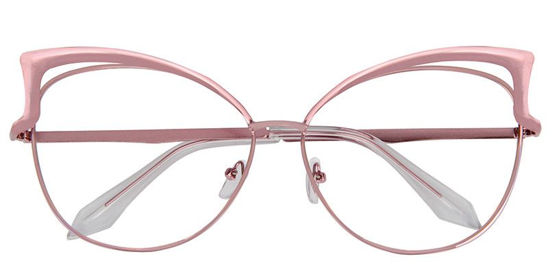 Vantis Cute Pink Hollow Cat Eye Glasses