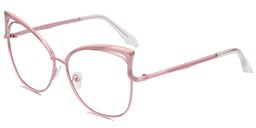 Vantis Cute Pink Hollow Cat Eye Glasses2