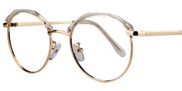 Kayla Round Clear Glasses2