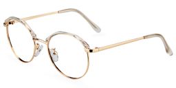 Kayla Round Clear Glasses3