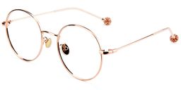 Ulrica Round Rose Gold Glasses4