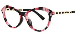 Trista Cat Eye Floral Glasses2