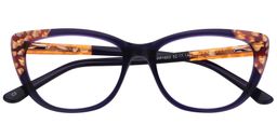 Suzanne Cat Eye Purple Glasses 1