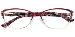 Trisha Cat Eye Red Glasses1