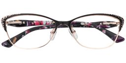 Trisha Cat Eye Black Glasses1