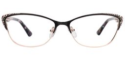 Trisha Cat Eye Black Glasses0