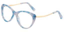 Alina Cat Eye Blue Clear Glasses3