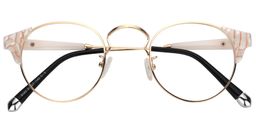 Blanche Round Clear Glasses1