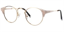 Blanche Round Clear Glasses2