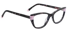 Barbara Rectangle Black-Pink Glasses3