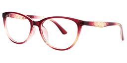 Lauren Cat Eye Red Floral Glasses2