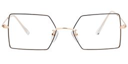 Effie Geometric Black & Gold Glasses 0