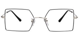 Effie Geometric Black & Sliver Glasses 0