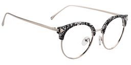 Eleanor Browline Black & Clear Glasses 4