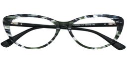 Charis Cat Eye Green Tortoise Glasses1