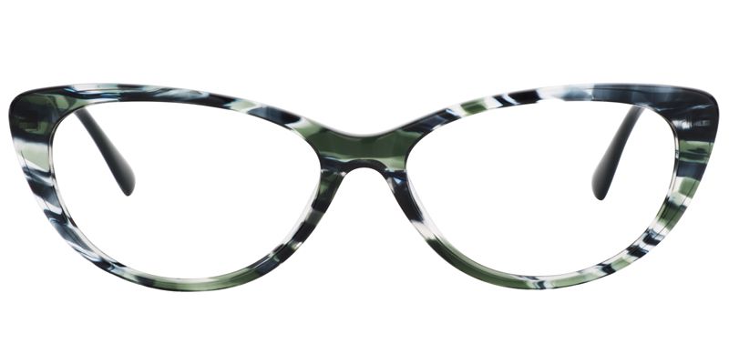 Charis Cat Eye Green Tortoise Glasses