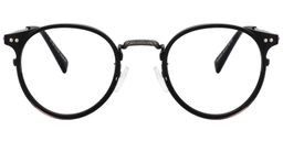  Enid Round Black Glasses0