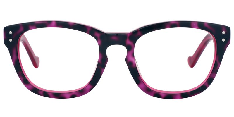 Kiara Square Purple Tortoise Glasses