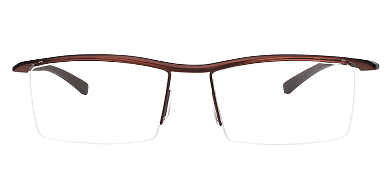 Perla Rectangle Brown Glasses