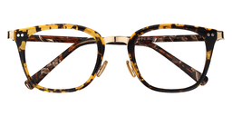 Sarah Rectangle Gold Tortoise Glasses1