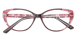 Kelsi Cat Eye Red Glasses1