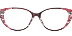 Kelsi Cat Eye Red Glasses2