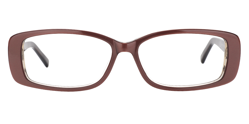 Talia Rectangle Brown Glasses