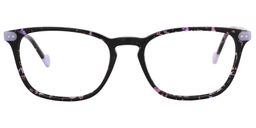 Haley Rectangle Purple-Black Glasses0